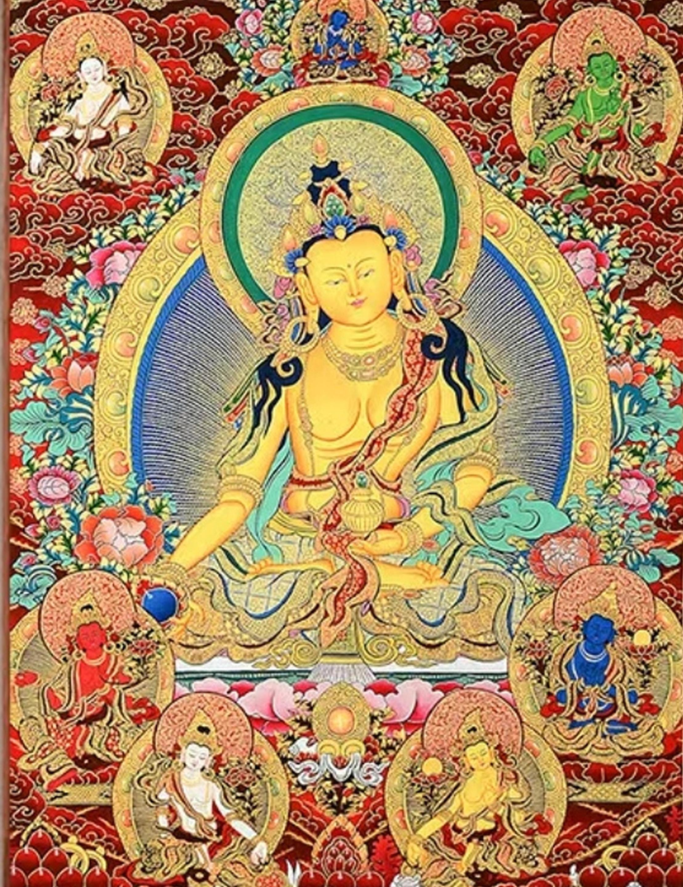Ksitigarbha Bodhisattva Thangka Hand-painted Sacred Consecration