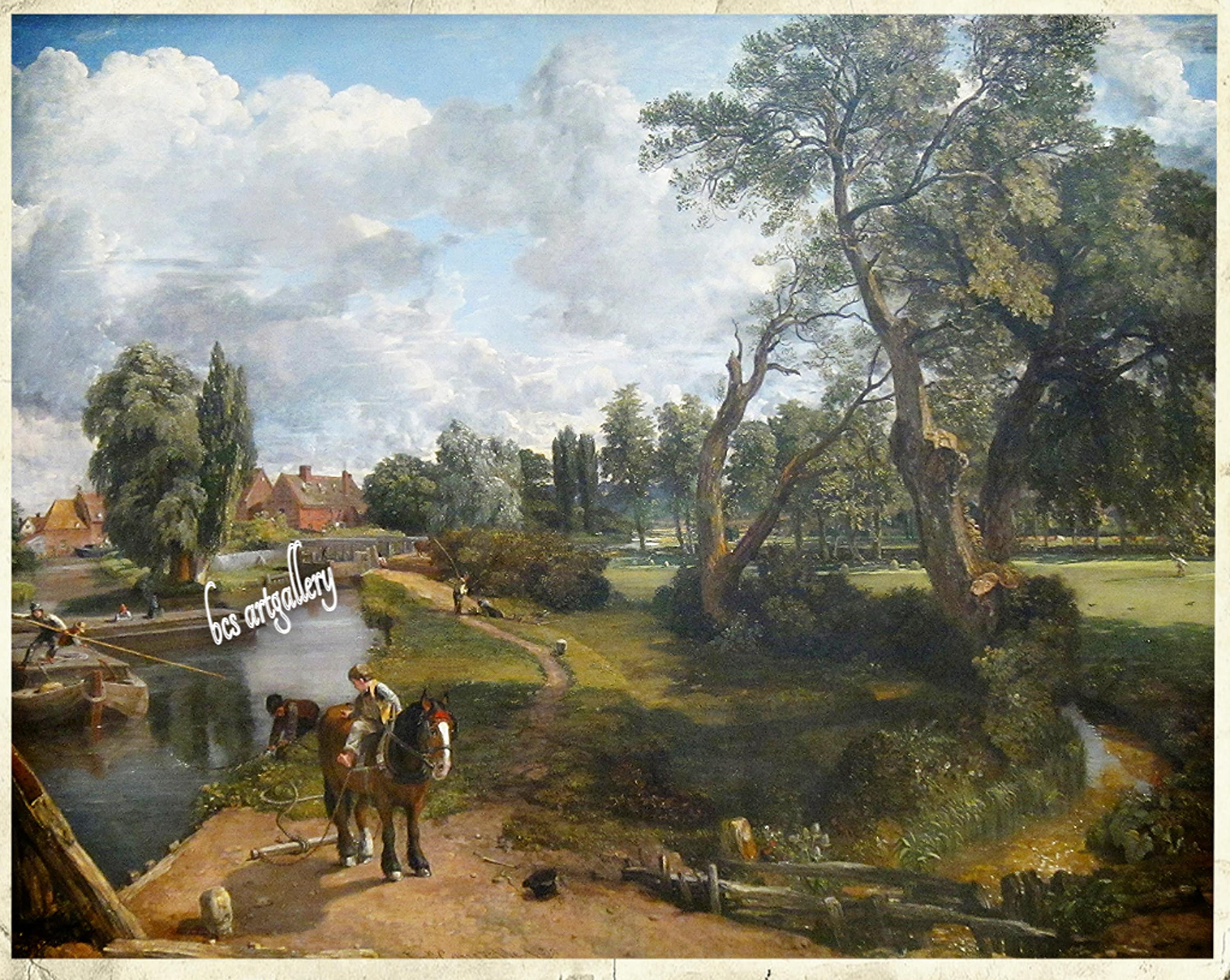 Flatford Mill John Constable 1816 Scene on a Navigable River Hand Painted oil reproduction Haven of Serenity and Inspiration at Tate