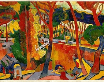 André Derain The Turning Road Estaque 1906 High-end hand painted oil reproduction Fauvism ravishing French countryside picturesque Estaque
