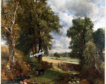 干し草車 ジョン・コンスタブル美術館級手描き油絵複製画 コンスタブル