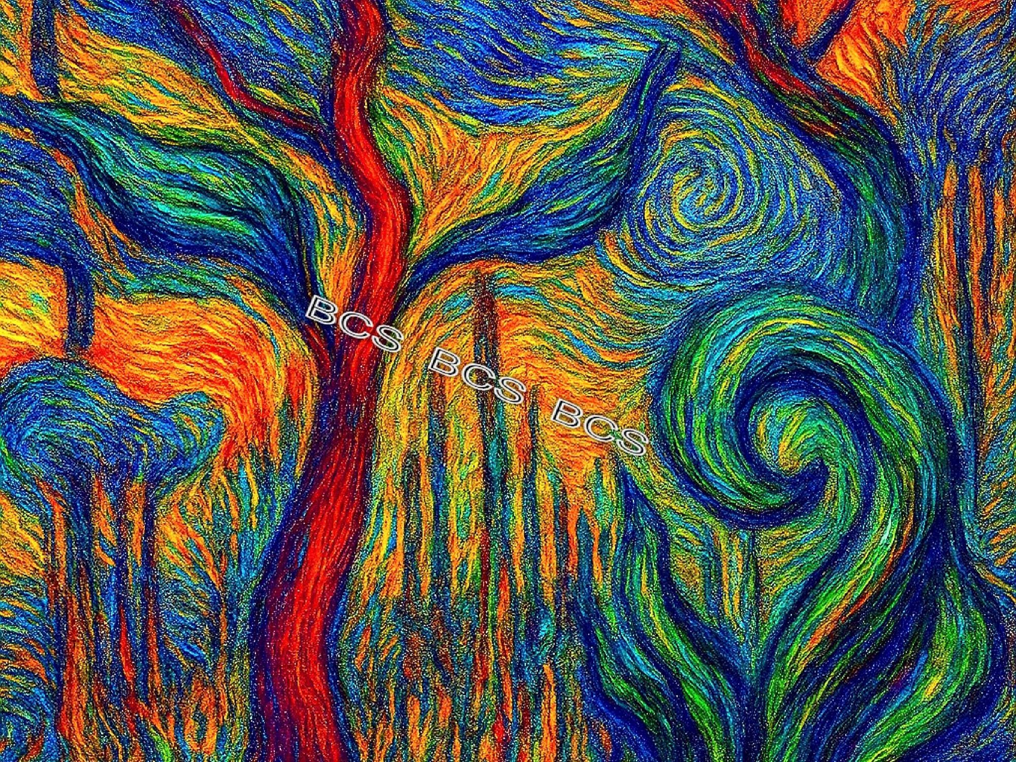 Original Mythara Painting | Vibrant Forest Painting | Hand-painted ...