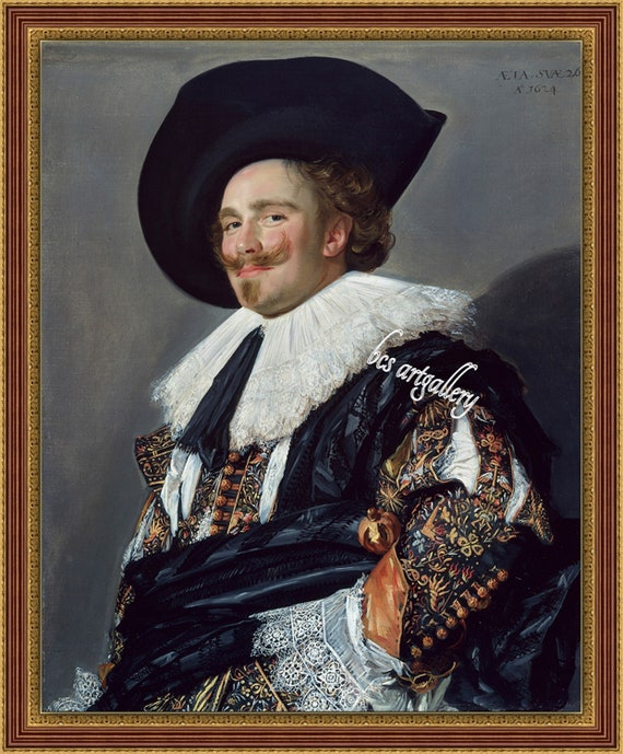 Laughing Cavalier Frans Hals 1624 Museum Quality Hand Painted oil  reproduction Baroque Dutch Aristocracy Portraits