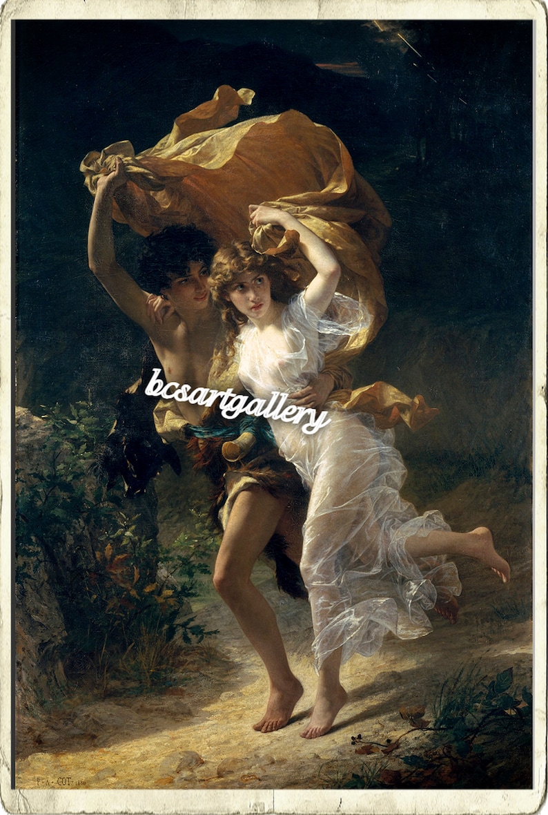 Tableau Sur Toile 'La Tempête' De Pierre-Auguste Cot - Décor Mural Prêt à Accrocher