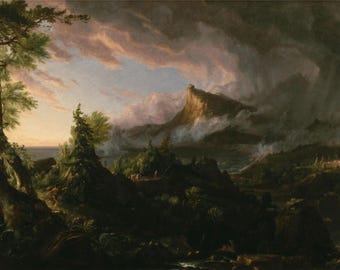 Thomas Cole Painting Reproduction, The Course of Empire: The Savage State, Museum Quality Oil on Canvas