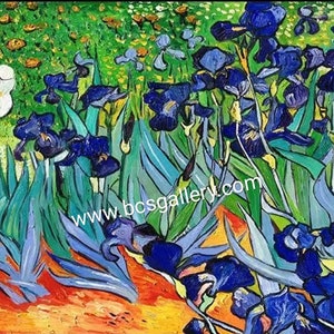 Iris Van Gogh 1889, qualité musée, reproduction à l'huile peinte à la main, chef-d'oeuvre emblématique de Vincent van Gogh
