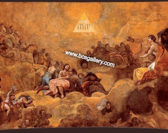 Francisco Goya Adoration of the Name of God 1772 Museum Quality Hand Painted Oil Reproduction Goya The Glory masterpiece fresco