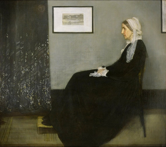James Abbott Mcneill Whistler,ホイッスラー Whistler's Mother 1871 James Mcneill Whistler Hand Painted