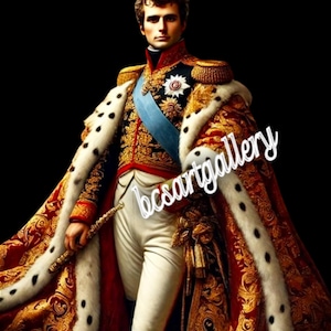 Emperor of France Napoleon I in coronation original oil painting on canvas 100% Hand-Painted Napoleon Bonaparte