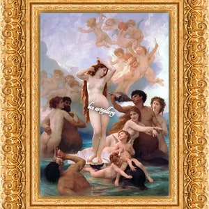 The Birth of Venus William-Adolphe Bouguereau La Naissance de Vénus Hand Painted oil reproduction Bouguereau Virgin painting timeless beauty