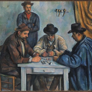 The Card Players Paul Cezanne (Met New York Version) Reproduktion, handgemalte Reproduktionen, französischer Künstler post impressionistische Malerei