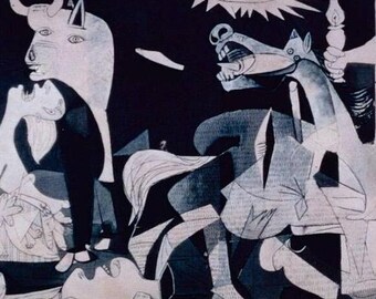パブロ・ピカソ - ゲルニカ 1937年 美術館品質の手描き油絵複製画 反戦