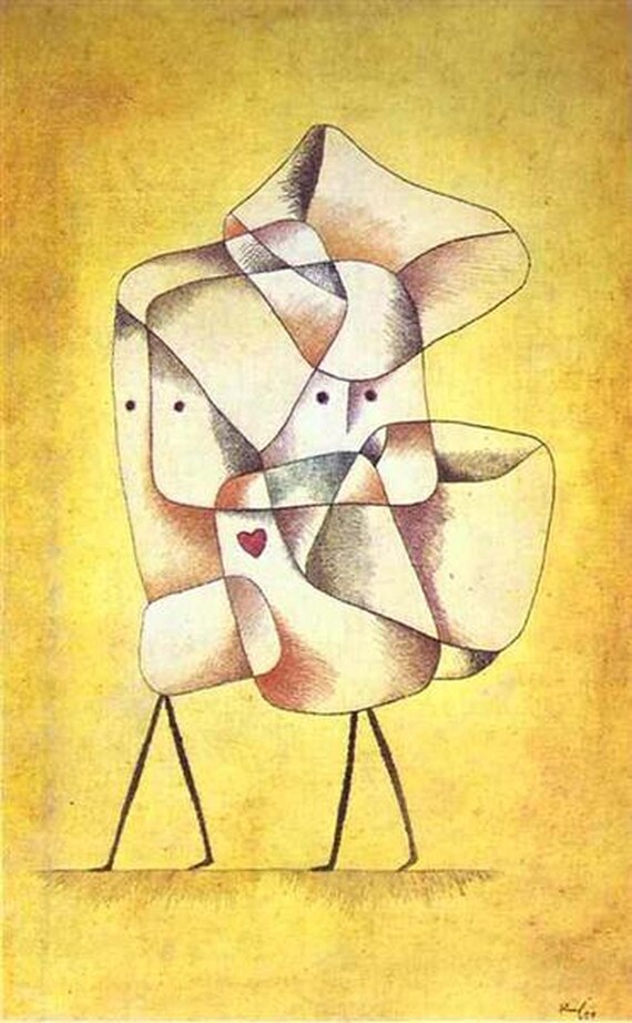 Paul Klee Siblings 1930 Brother and Sister Hand-painted