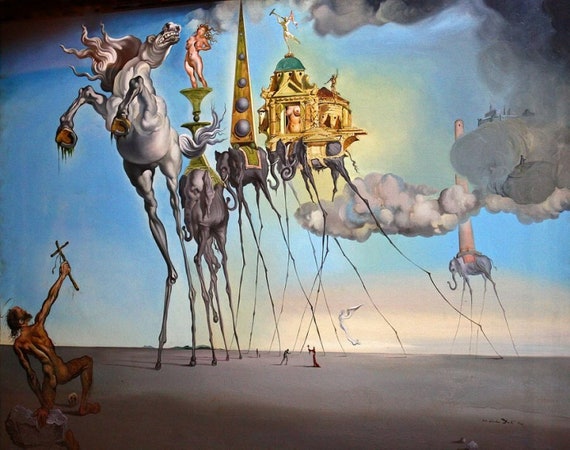 The Temptation of St Anthony Salvador Dali 1946 Reproduction Hand