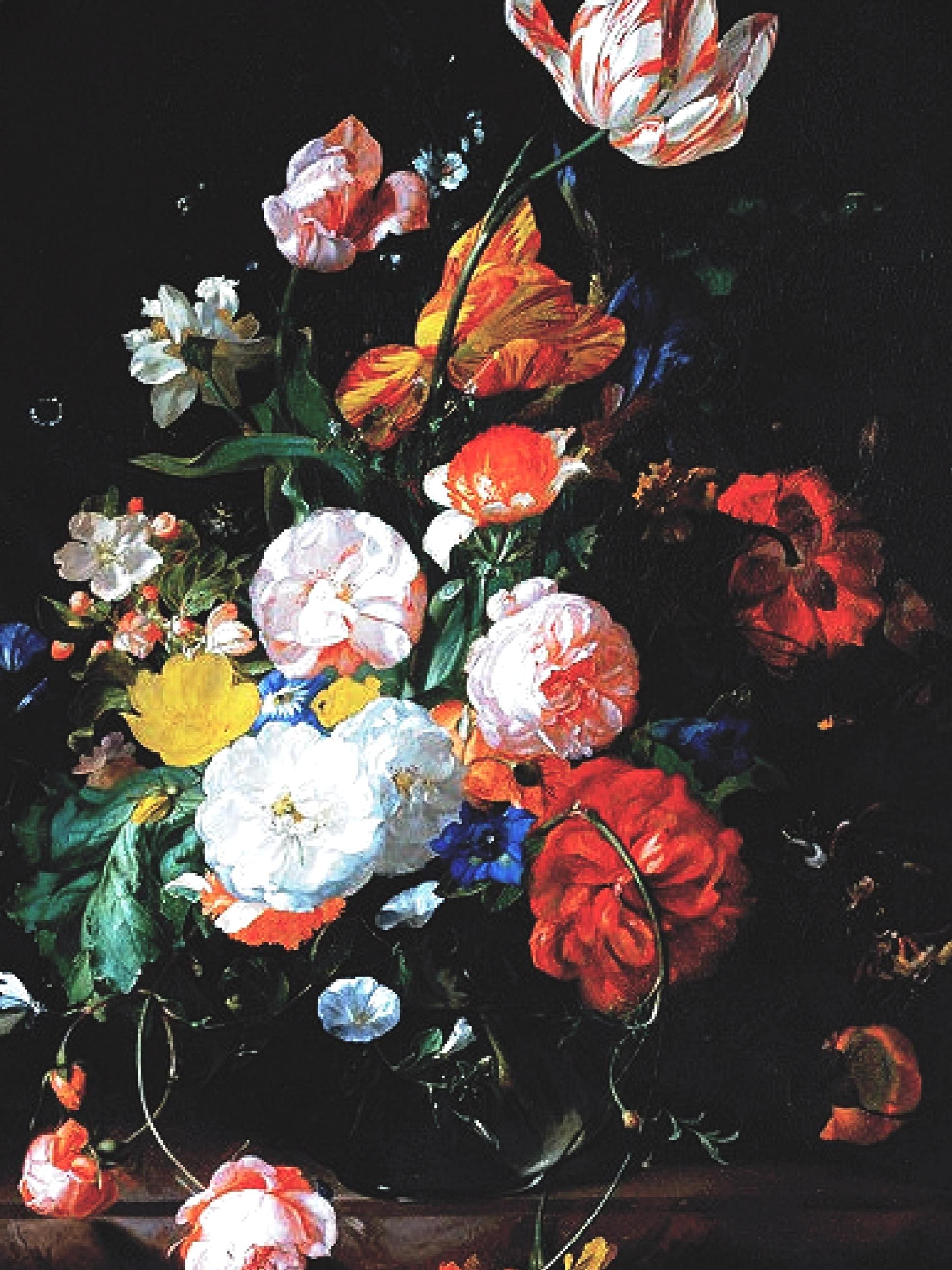 油彩画 花瓶の花 油彩複製画 | レイチェル・ルイシュ作「花瓶の花」 | オランダ黄金時代