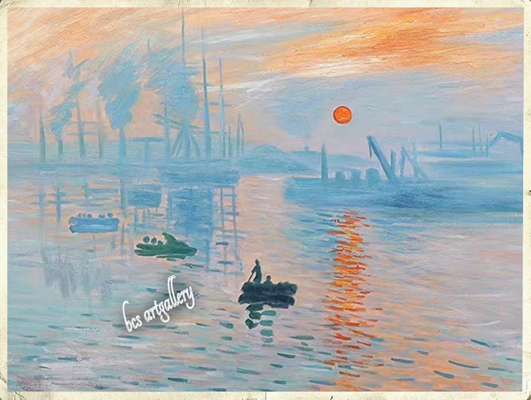 印象 日の出 クロード・モネ 1872年 印象 太陽 ルヴァン 手描きの油絵