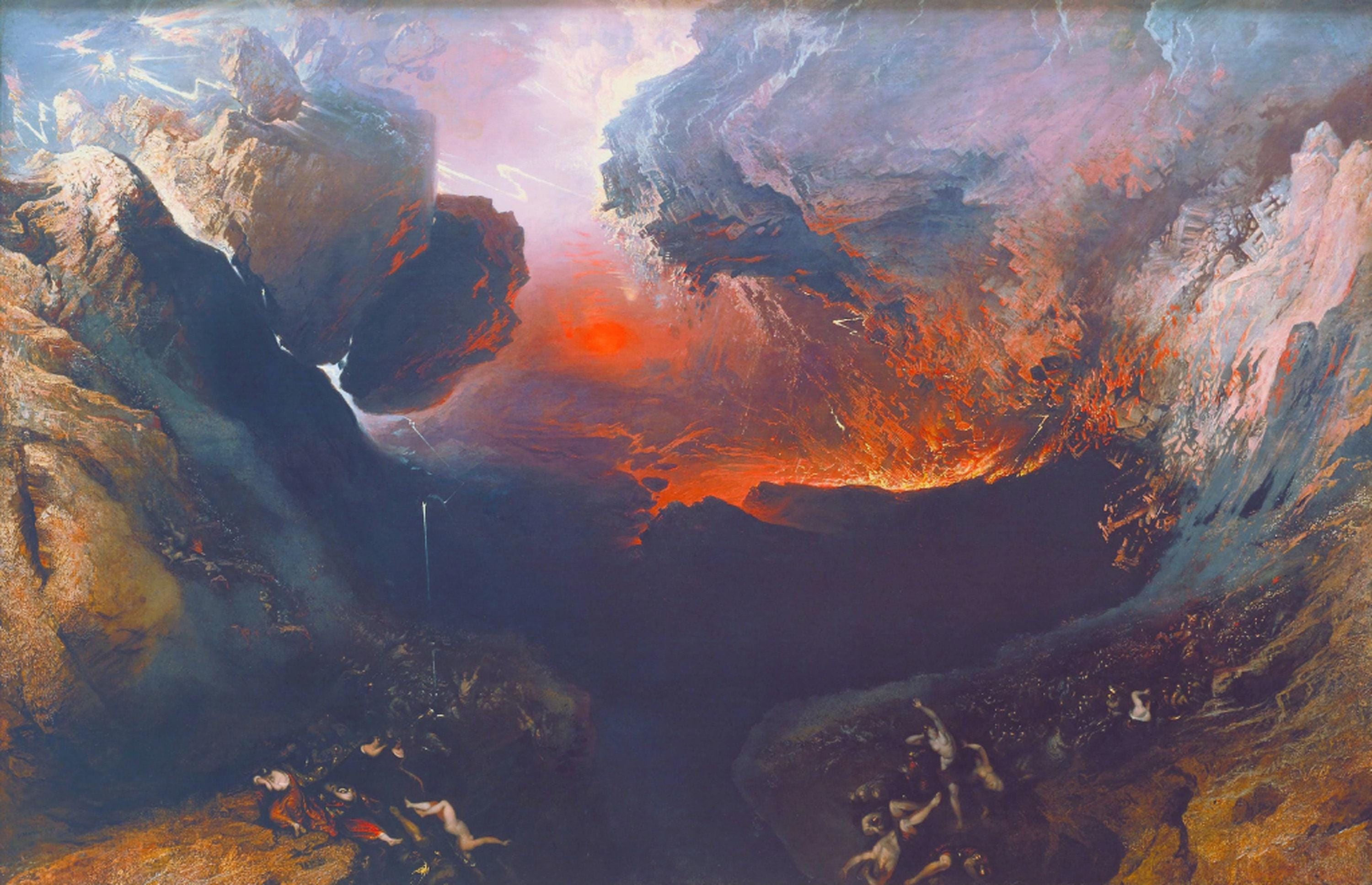 ジョン・マーティン「怒りの大いなる日」1851年手描き油彩複製