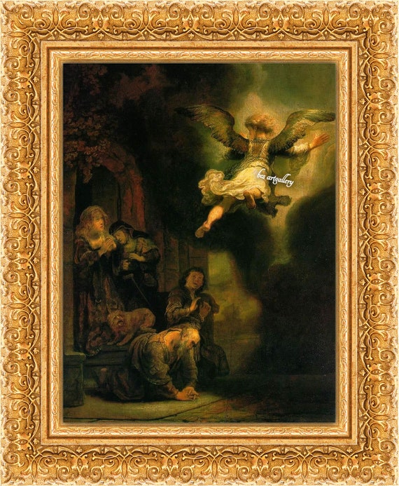 レンブラント「トビアス一家を去る大天使ラファエル」1637年 ルーブル
