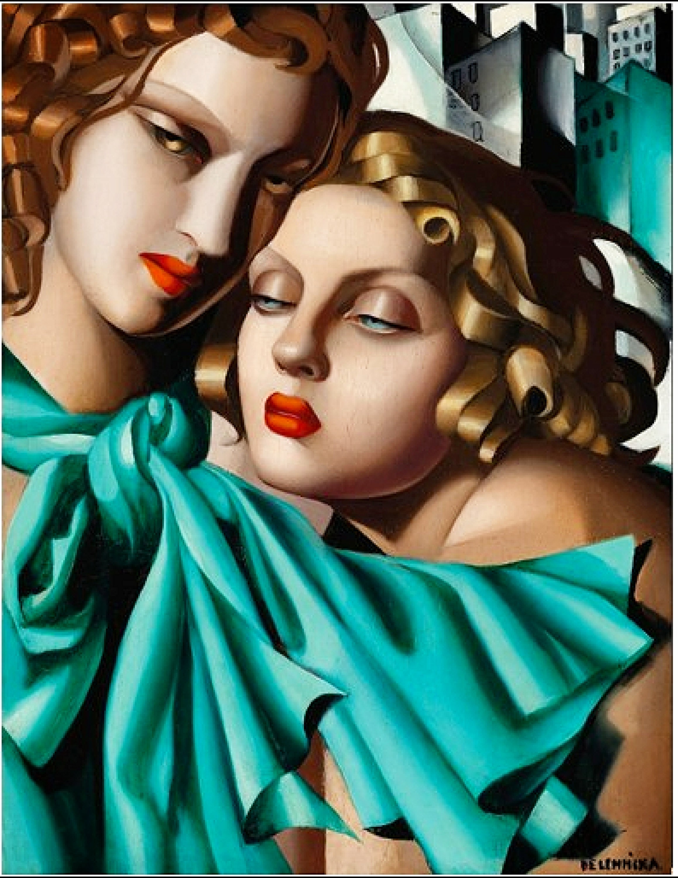 Tamara De Lempicka - Les Jeunes Filles (young Women) 1930 Hand
