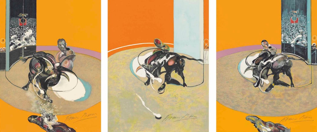 Francis Bacon Study for Bull Fight Number 1-3 Triptych Museum