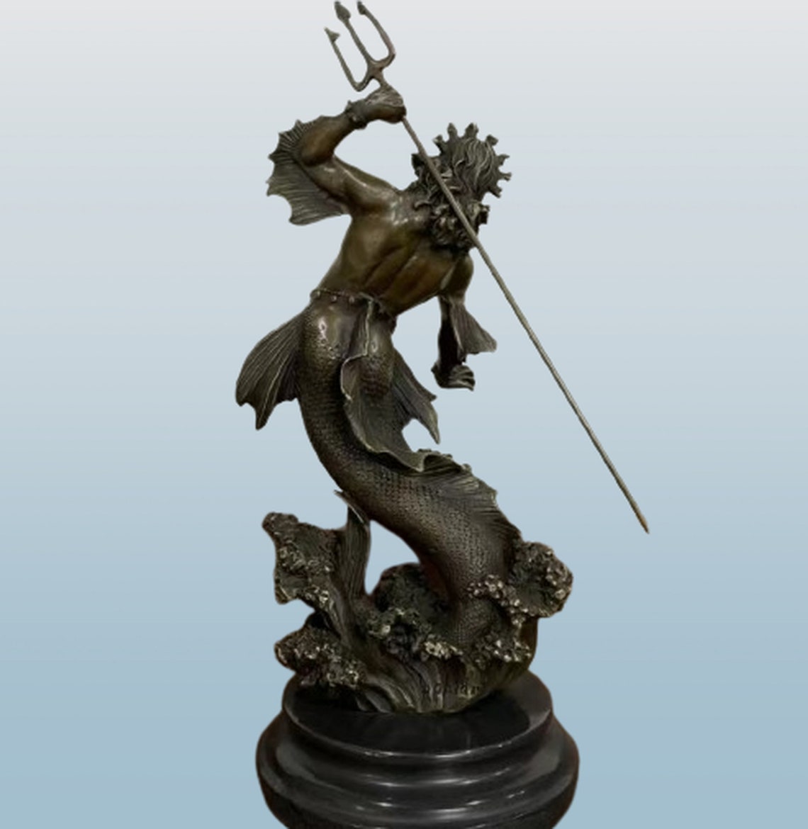 Poseidon Bronze Sculpture Greek God of the Sea Bronze Statue ...