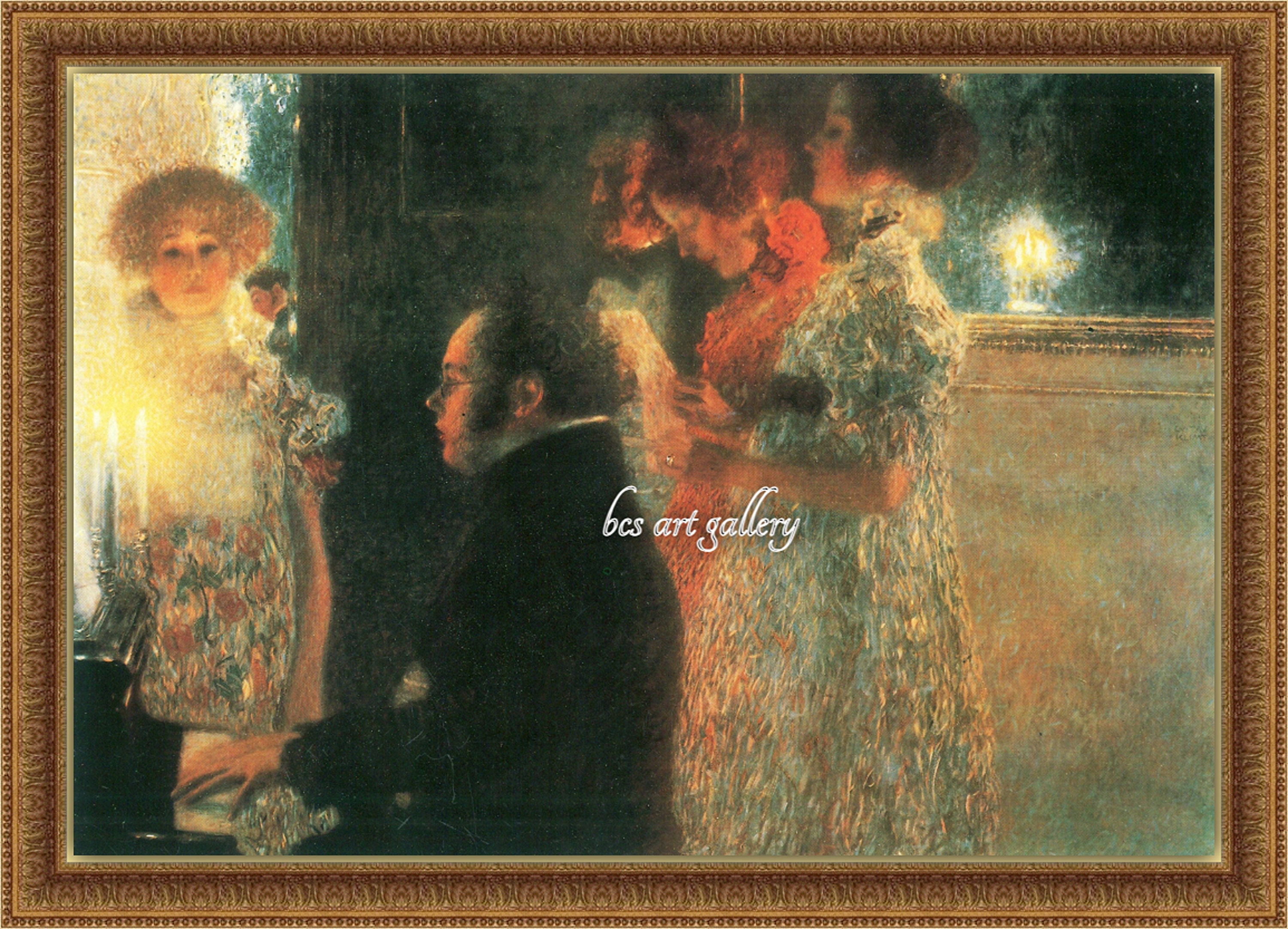 Schubert at the Piano Gustav Klimt 1899 Museum Quality Hand-painted Oil ...