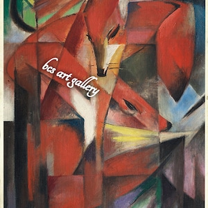 Los zorros Franz Marc 1913 Reproducción al óleo pintada a mano con calidad de museo Marc Expresionista