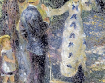 ルノワール「ブランコ」複製画 – キャンバスに手描きの油彩画