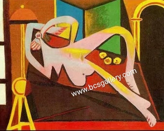 パブロ・ピカソ、横たわる裸婦像、1964年、精密複製、美術印刷 - Etsy 日本