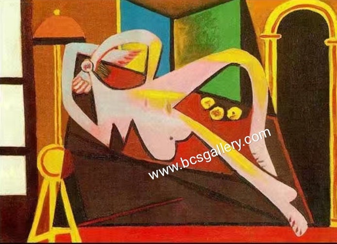 パブロ ピカソ 横たわる女性 1929年 Mujer reclinada 美術館品質の