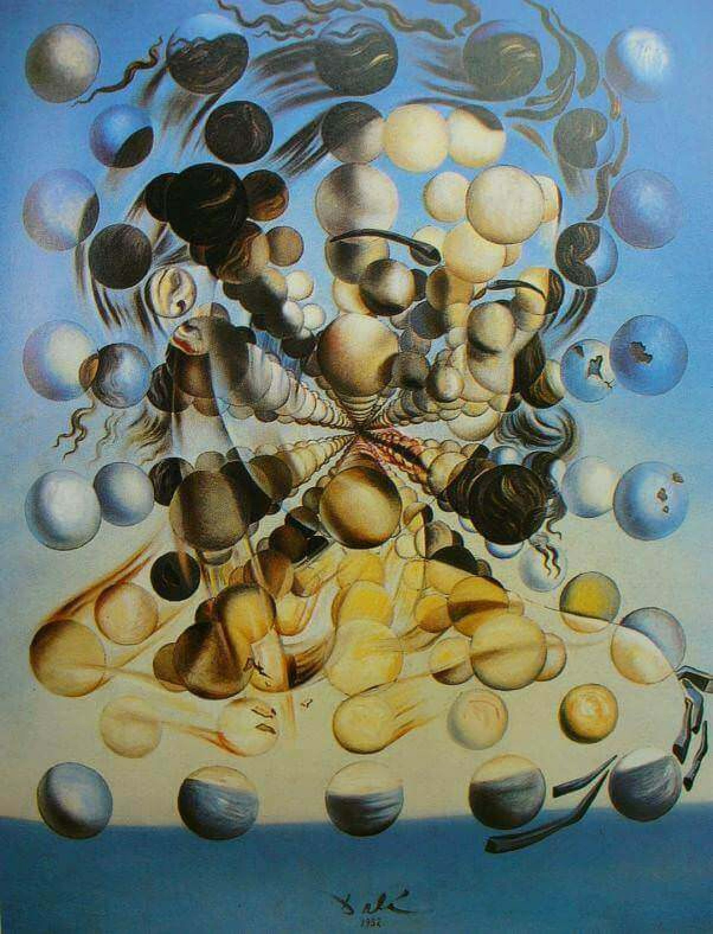 Galatea of the Spheres Dali 1952 Reproduction,hand Painted