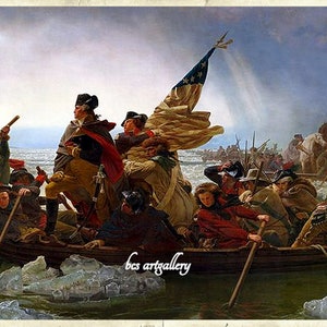Emanuel Leutze Washington Crossing the Delaware 1851 Hand-Painted oil reproduction American Patriotism Courage and Destiny the Met