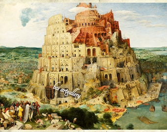 Pieter Bruegel the Elder The Tower of Babel 1563 hand painted oil reproduction perils of pride and hubris Nimrod Book of Genesis