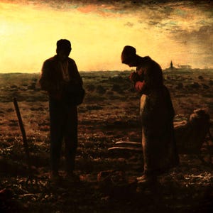 Hand-Painted Oil Reproduction of Millet's The Angelus (1857) – Barbizon School Art