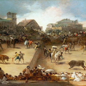 Francisco Goya Bullfight in a Divided Ring Museum Grade Hand-Painted Oil Reproduction Goya The Met