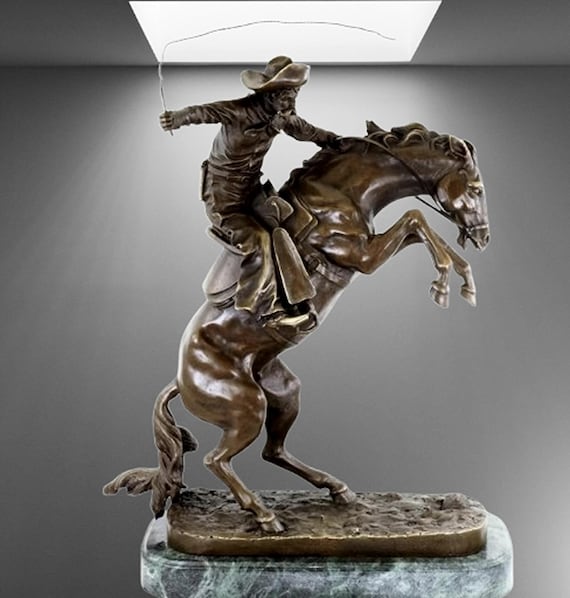 Frederic Remington Bronco Buster Bronze Sculpture Replica