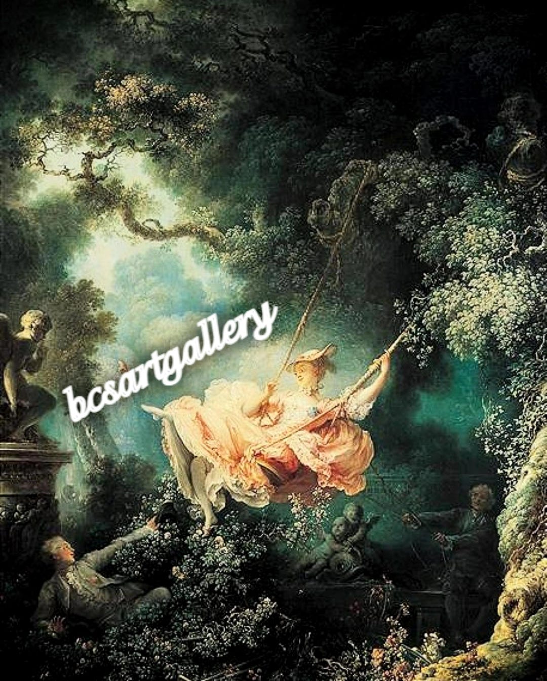 ジャン＝オノレ・フラゴナール - ブランコ 1767年 幸せな偶然 手描き