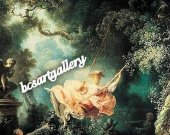 ジャン＝オノレ・フラゴナール：ブランコ（1767年頃） - ジクレー版画