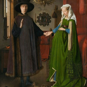 Jan van Eyck The Arnolfini Portrait 1434 Hand Painted Oil Reproduction Van Eyck Arnolfini Marriage wedding gifts National Gallery London