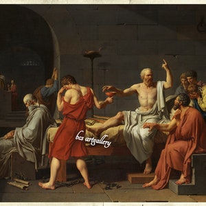 Jacques-Louis David The Death of Socrates 1787 Museum Quality hand painted oil reproduction David wall decor at the Met