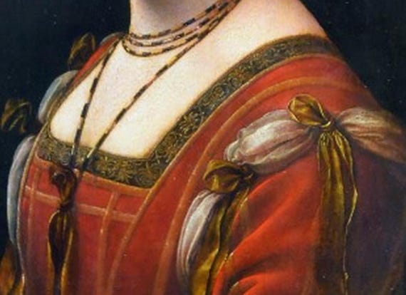 Leonardo Da Vinci La Belle Ferronnière Hand Painted Oil