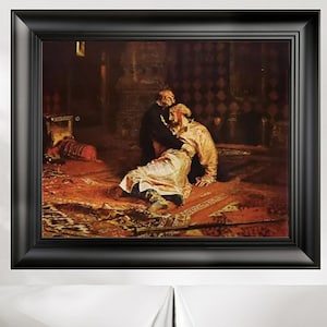 Ilya Repin Ivan the Terrible and His Son Ivan Hand Painted Oil Reproduction Repin Ivan the Terrible killing his son Ivan on November 16 1581