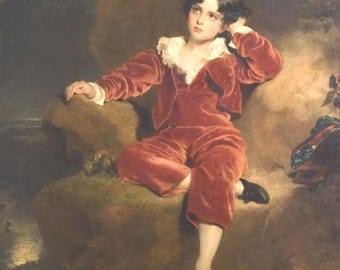 赤い少年 トーマス・ローレンス 1825年 手描き複製画 マスター