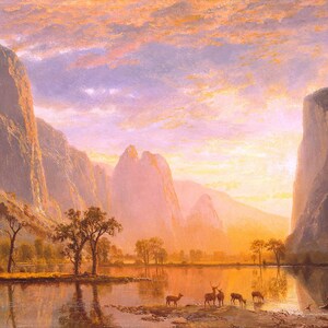 Albert Bierstadt - Valley of the Yosemite 1864 Museum Quality Hand painted oil reproduction Bierstadt merica West masterpiece