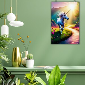 Enchanted Unicorn Nursery Decor, Nursery Wall Art Magical Unicorn Poster, Mythical Unicorn Wall Arte, Fantasy Unicorn Print, Unicorn Artwork