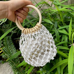 Straw Woven Handbag with Wooden Handle - Limited Inventory
