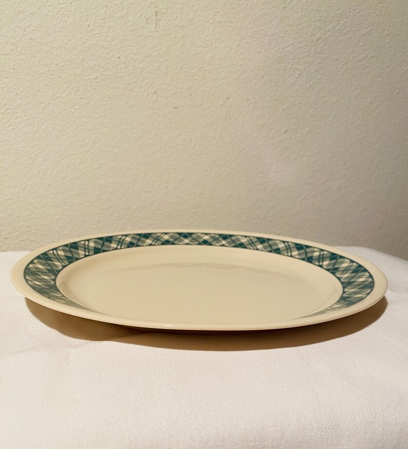 Corning Corelle Green Plaid Dinner Plates Set of 4 Etsy