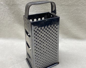 Vintage Metal Cheese Grater and Slicer - Stainless Steel