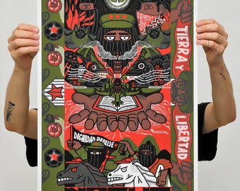 Nacimos De La Noche - screen printed poster