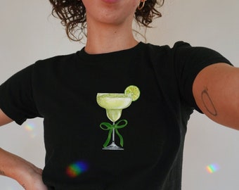 Margarita y2k baby tee, Retro 90s Graphic Baby Tee, Coquette Clothing, Perfect Daughter Gift