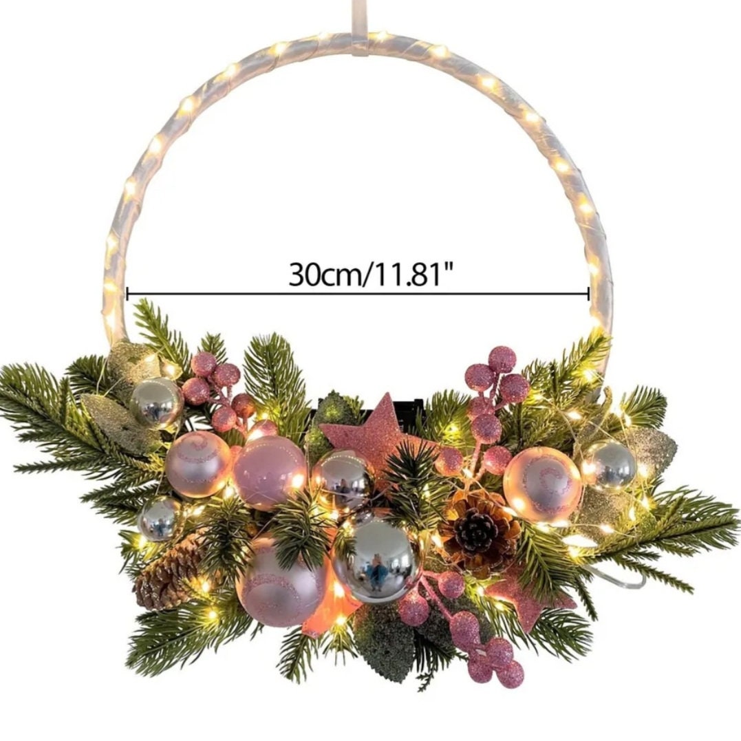 LED Christmas Wreaths Etsy UK